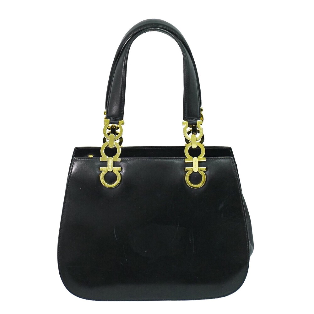Salvatore Ferragamo Gancini Top Handle Leather